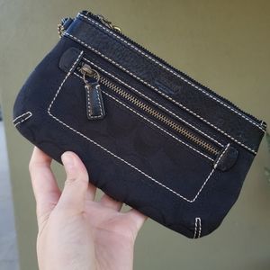 Coach black wristlet